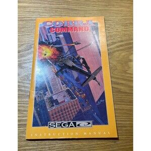 Cobra Command Sega CD Instruction Manual w/Registration Card